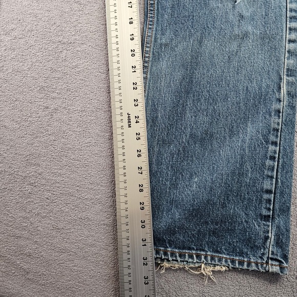 Arizona Jean Co Men's Jeans Pent Size 36x34 Blue Denim Distressed Bootcut - Picture 4 of 16